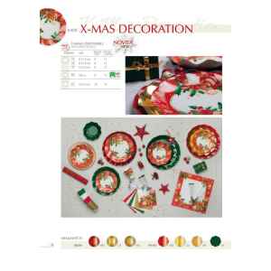 Piatti Fondi di Carta Compostabili Christmas Decoration 24 cm Extra