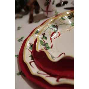 Extra Piatti Piani di Carta a Petalo Natale Ribbon 27 cm 2 Confezioni