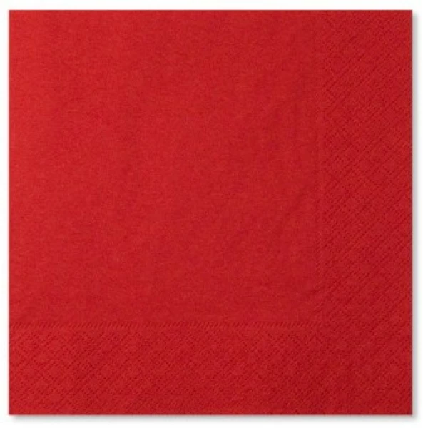 Tovaglioli Rosso 25 x 25 cm 3 confezioni Extra