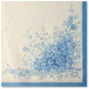 Tovaglioli Rose Garden Blu 33 x 33 cm Extra