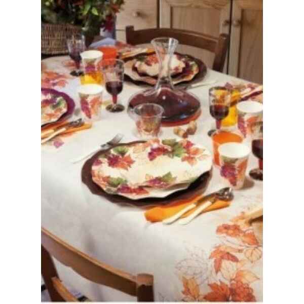 Piatti Piani di Carta a Petalo Autunno Grapes 27 cm 2 confezioni Extra