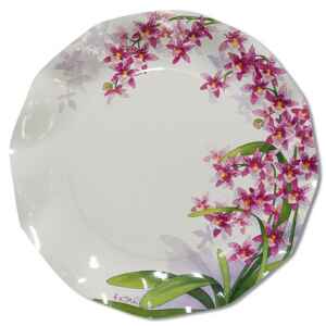 Piatti Piani di Carta a Petalo Orchidea 24 cm Extra