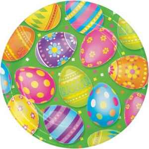 Piatto carta 23 cm Colorful Easter Eggs 8 pz