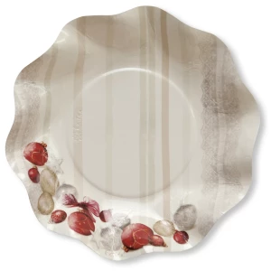 Piatti Fondi di Carta a Petalo Natale Vintage 18,5 cm Extra
