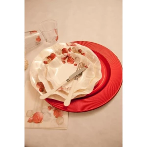 Piatti Fondi di Carta a Petalo Natale Vintage 18,5 cm Extra