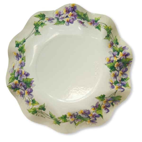 Piatti Fondi di Carta a Petalo Violette 18,5 cm Extra