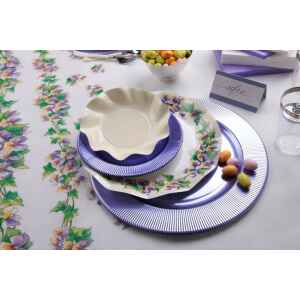 Piatti Fondi di Carta a Petalo Violette 18,5 cm 10 Pezzi