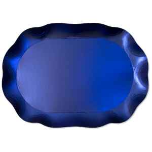 Vassoio Rettangolare Blu Satinato 46 x 31 cm 1 Pz Extra