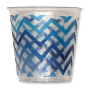 Bicchieri di Plastica Zig Zag Blu 300 cc 8 Pezzi