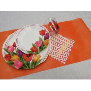 Piatti Piani di Carta a Petalo Tulipani Colorati 21 cm Extra