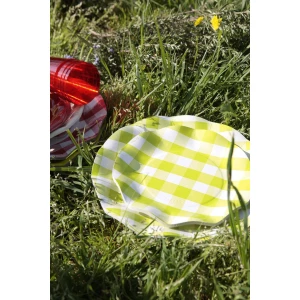 Extra Piatti Piani di Carta Vichy a Quadri Bianco Verde Lime 27 cm