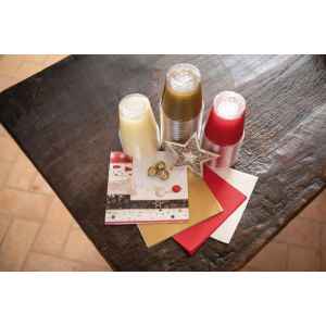 Extra Piatti Piani di Carta a Righe Natale Patchwork 21 cm