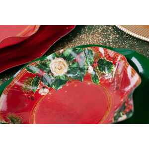 Extra Piatti Piani di Carta a Petalo Elegance Christmas 21 cm