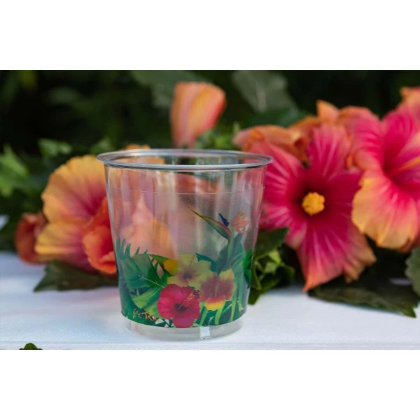 Piatti Fondi di Carta a Petalo Tropical 18,5 cm Extra