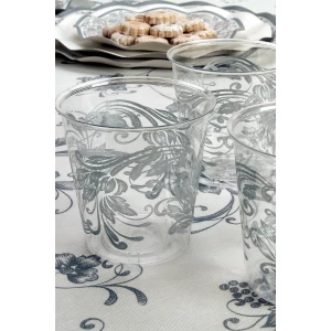 Extra Piatti Piani di Carta a Petalo Noblesse argento 21 cm
