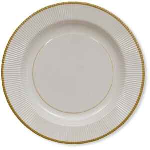 Extra Piatti Piani di Carta a Righe Bordo Oro Classic Gold 21 cm