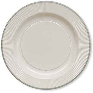 Extra Piatti Piani di Carta a Righe Bordo Argento Classic Silver 21 cm