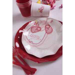 Extra Piatti Piani di Carta a Petalo Eccomi Rosa 21 cm