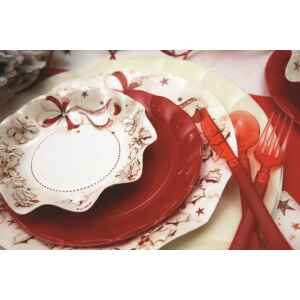 Extra Piatti Fondi di Carta a Petalo Holly 24 cm
