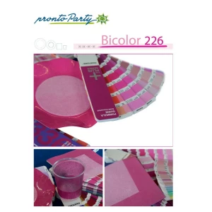 Bicchieri di Plastica Bicolore Pink - Fucsia 250 cc 8 Pezzi Ex.Tra.