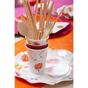 Extra Piatti Piani di Carta a Petalo Gerbere 27 cm
