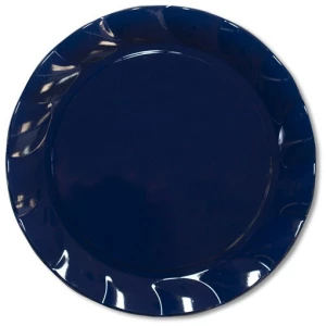 Piatti Piani di Plastica a Petalo Blu Notte 34 cm 2 confezioni Extra