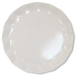 Extra Piatti Piani di Carta a Petalo Bianco 21 cm
