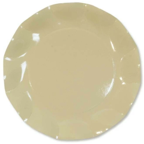 Extra Piatti Piani di Carta a Petalo Panna 24 cm