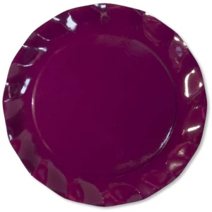 Piatti Piani di Carta a Petalo Prugna 32,4 cm Extra