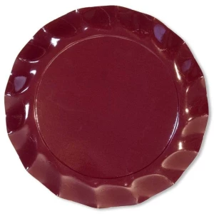 Piatti Piani di Carta a Petalo Bordeaux 32,4 cm Extra