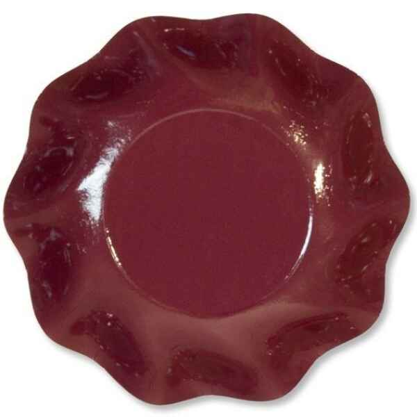 Piatti Fondi di Carta a Petalo Bordeaux 18,5 cm Extra