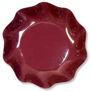 Piatti Fondi di Carta a Petalo Bordeaux 18,5 cm Extra