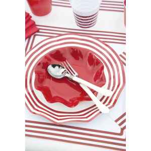 Bicchieri di Carta Compostabili Navy Rosso 250 cc 8 Pezzi
