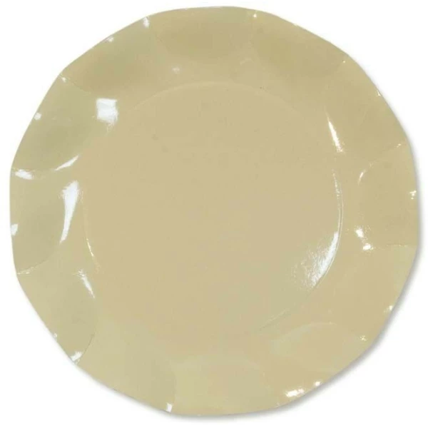 Extra Piatti Piani di Carta a Petalo Panna 24 cm