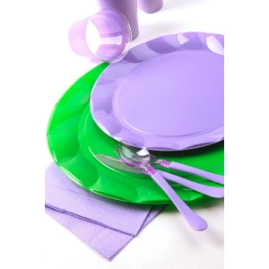 Extra Piatti Piani di Carta a Petalo Lilla 24 cm