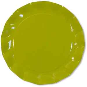 Piatti Piani di Carta a Petalo Verde Lime 32,4 cm Extra