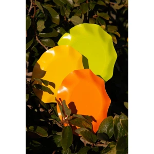 Extra Piatti Piani di Carta Compostabile a Petalo Verde Lime 21 cm