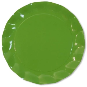 Piatti Piani di Carta a Petalo Verde Prato 32,4 cm Extra