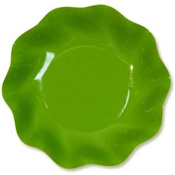 Piatti Fondi di Carta a Petalo Verde Prato 18,5cm Extra