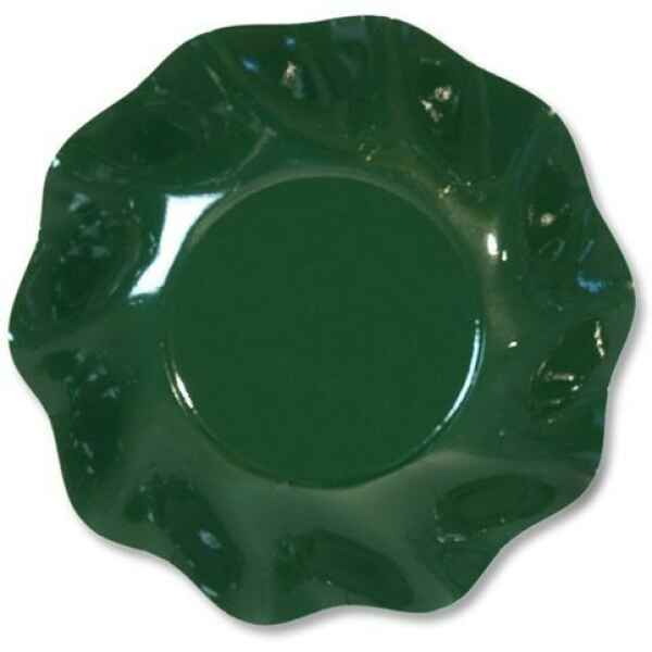 Extra Piatti Fondi di Carta a Petalo Verde Scuro 24 cm