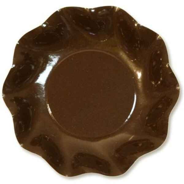Extra Piatti Fondi di Carta a Petalo Marrone Cioccolato 24 cm