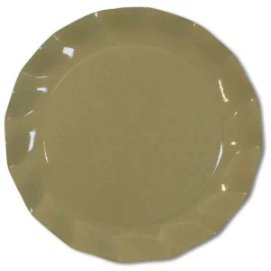 Piatti Piani di Carta a Petalo Tortora 32,4 cm Extra