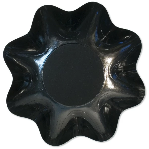 Zuppiera Piccola di Carta a Petalo Nero 28 cm 1 Pz Extra