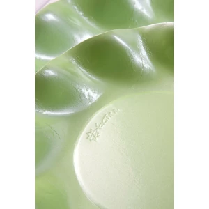 Piatti Fondi di Carta a Petalo Verde chiaro Perlato 24 cm 10 Pz