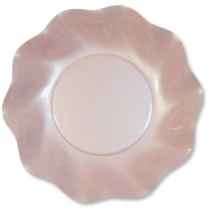 Extra Piatti Fondi di Carta a Petalo Rosa Perlato 24 cm