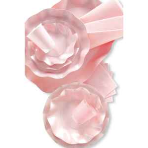 Extra Piatti Fondi di Carta a Petalo Rosa Perlato 24 cm