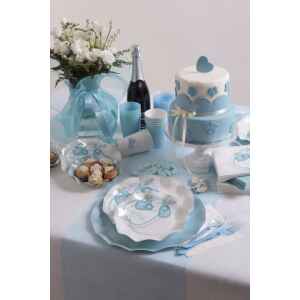 Vassoio Rettangolare Celeste Perlato 46 x 31 cm 1 Pz