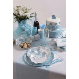 Vassoio Rettangolare Celeste Perlato 46 x 31 cm 1 Pz