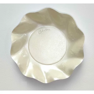 Piatti Fondi di Carta a Petalo Madreperla 24 cm Extra