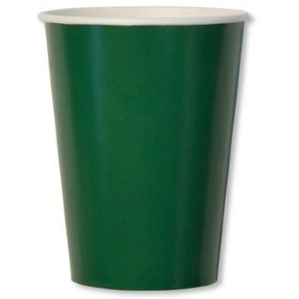 Bicchieri di Carta Verde Scuro 250 cc 10 Pezzi